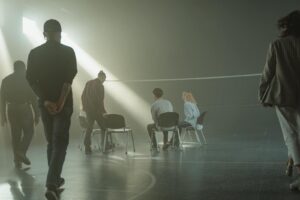 People gathering for group therapy session