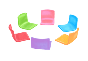 Multi Color Group Therapy Chairs